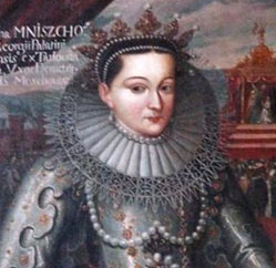 Марина Мнишек – жена Лжедмитрия I, коронованная как русская царица; затем жена следующего самозванца, Лжедмитрия II, выдававшего себя за первого.